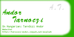 andor tarnoczi business card